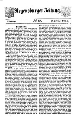 Regensburger Zeitung Dienstag 27. Februar 1855