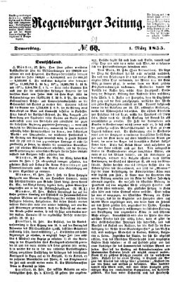 Regensburger Zeitung Donnerstag 1. März 1855