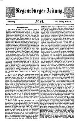 Regensburger Zeitung Montag 26. März 1855