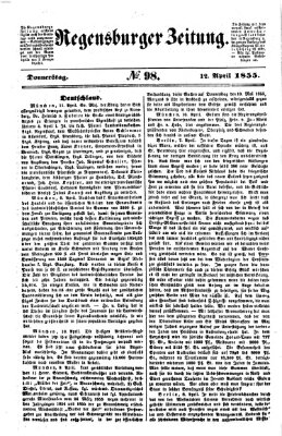 Regensburger Zeitung Donnerstag 12. April 1855