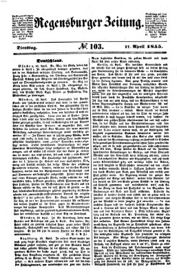 Regensburger Zeitung Dienstag 17. April 1855