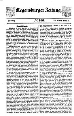 Regensburger Zeitung Freitag 20. April 1855