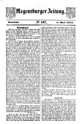 Regensburger Zeitung Samstag 21. April 1855