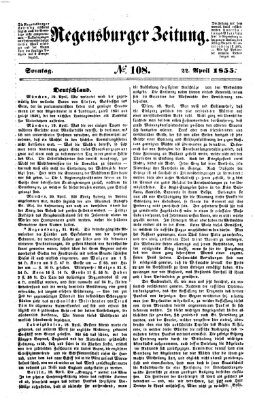 Regensburger Zeitung Sonntag 22. April 1855