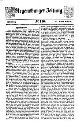 Regensburger Zeitung Dienstag 24. April 1855