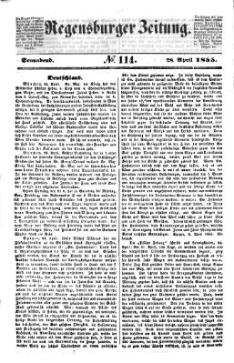 Regensburger Zeitung Samstag 28. April 1855