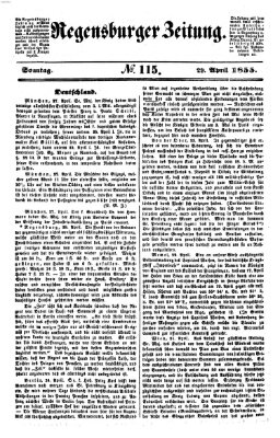 Regensburger Zeitung Sonntag 29. April 1855