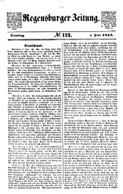 Regensburger Zeitung Dienstag 5. Juni 1855