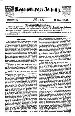 Regensburger Zeitung Donnerstag 21. Juni 1855