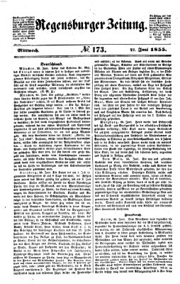 Regensburger Zeitung Mittwoch 27. Juni 1855