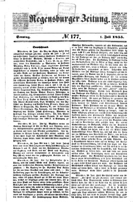 Regensburger Zeitung Sonntag 1. Juli 1855