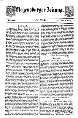 Regensburger Zeitung Freitag 27. Juli 1855