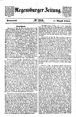 Regensburger Zeitung Samstag 11. August 1855