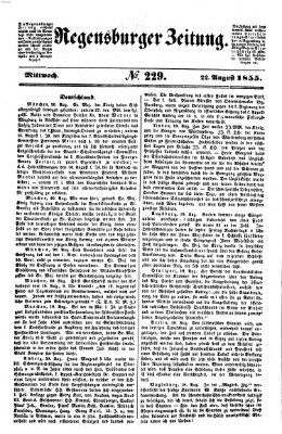 Regensburger Zeitung Mittwoch 22. August 1855