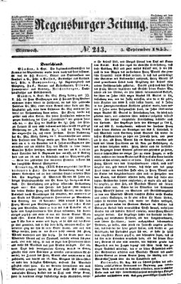 Regensburger Zeitung Mittwoch 5. September 1855