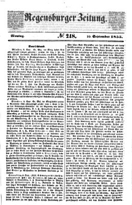 Regensburger Zeitung Montag 10. September 1855