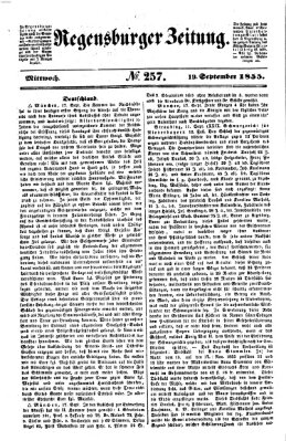 Regensburger Zeitung Mittwoch 19. September 1855