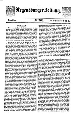 Regensburger Zeitung Dienstag 25. September 1855