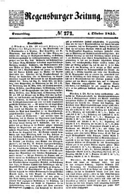 Regensburger Zeitung Donnerstag 4. Oktober 1855