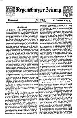 Regensburger Zeitung Samstag 6. Oktober 1855