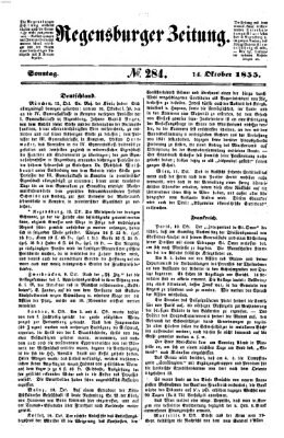 Regensburger Zeitung Sonntag 14. Oktober 1855