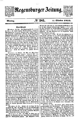 Regensburger Zeitung Montag 15. Oktober 1855