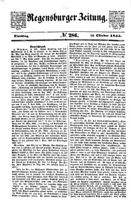 Regensburger Zeitung Dienstag 16. Oktober 1855