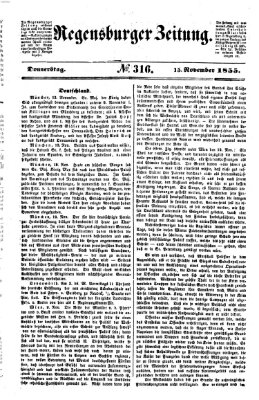 Regensburger Zeitung Donnerstag 15. November 1855