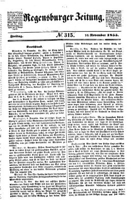 Regensburger Zeitung Freitag 16. November 1855