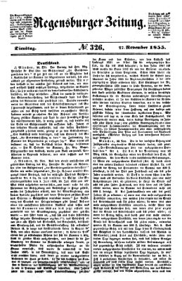 Regensburger Zeitung Dienstag 27. November 1855