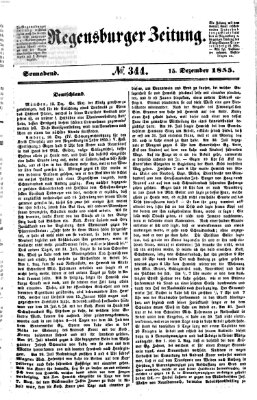 Regensburger Zeitung Samstag 15. Dezember 1855