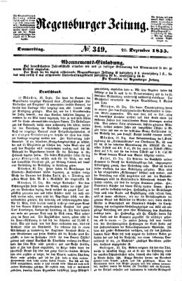 Regensburger Zeitung Donnerstag 20. Dezember 1855