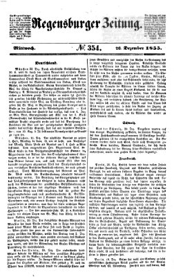 Regensburger Zeitung Mittwoch 26. Dezember 1855