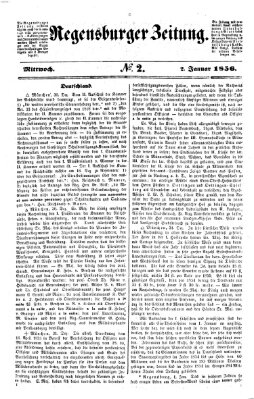 Regensburger Zeitung Mittwoch 2. Januar 1856