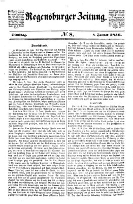 Regensburger Zeitung Dienstag 8. Januar 1856