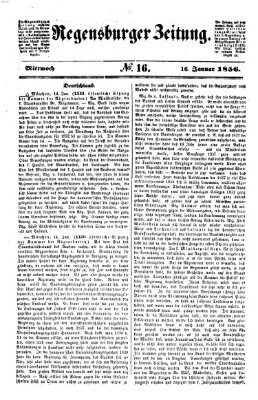 Regensburger Zeitung Mittwoch 16. Januar 1856