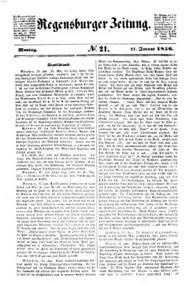 Regensburger Zeitung Montag 21. Januar 1856