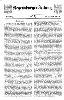 Regensburger Zeitung Sonntag 27. Januar 1856