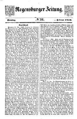 Regensburger Zeitung Sonntag 3. Februar 1856