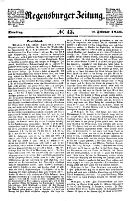 Regensburger Zeitung Dienstag 12. Februar 1856