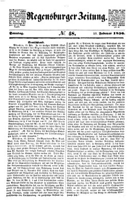 Regensburger Zeitung Sonntag 17. Februar 1856