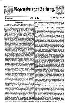 Regensburger Zeitung Dienstag 11. März 1856