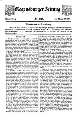 Regensburger Zeitung Donnerstag 20. März 1856