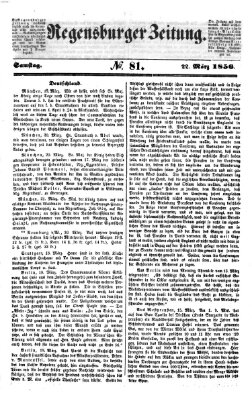 Regensburger Zeitung Samstag 22. März 1856