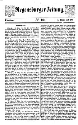 Regensburger Zeitung Dienstag 1. April 1856