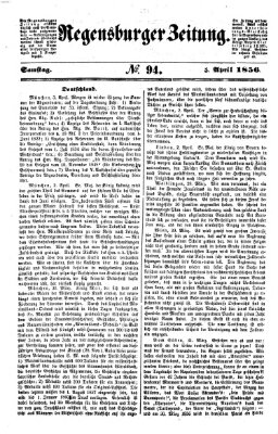 Regensburger Zeitung Samstag 5. April 1856