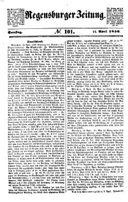 Regensburger Zeitung Samstag 12. April 1856