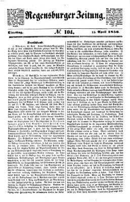 Regensburger Zeitung Dienstag 15. April 1856