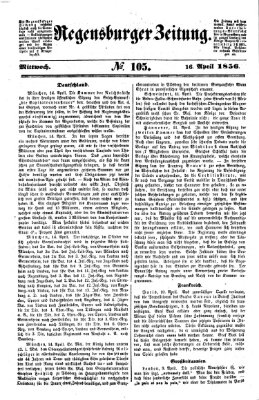 Regensburger Zeitung Mittwoch 16. April 1856