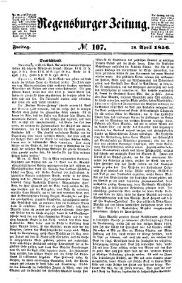 Regensburger Zeitung Freitag 18. April 1856